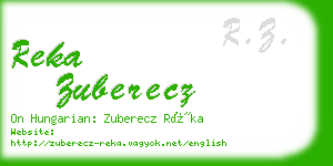 reka zuberecz business card